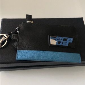 Prada card case keychain